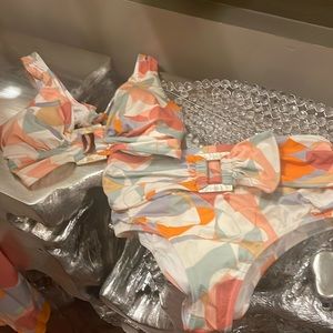 Brand new Zingara 2 piece high waisted bathing suit and cover-up Size 10.